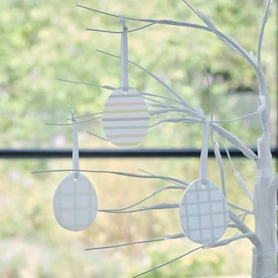 Imagen de Ginger Ray Decoraciones de Huevos Pascua cerámica Pintada para Colgar en Ramas árbol Pascua, Paquete 3
