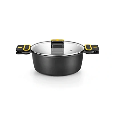 Imagen de BRA Daily Pro Cacerola alta 32 cm aluminio fundido, antiadherente sin PFOA, apta para todo tipo de cocinas e inducción