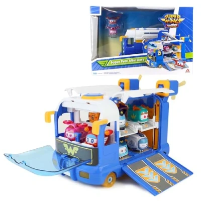 Imagen de Super Wings 2 in 1 Pets Mini Base with Pet Jett &amp; Dizzy, Juguetes para Niños y Niñas Mayores de 3 Años