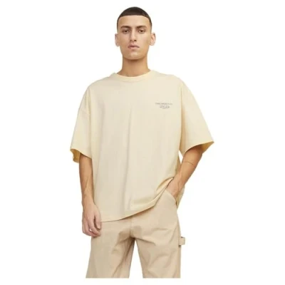 Imagen de Jack &amp; Jones Jorsantorini Graphic CREW NECK Camiseta estampada, Hombre, Talla: Medium, Buttercream