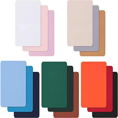 Imagen de 15 Piezas de Parches Reparación Nylon Parche Autoadhesivo Impermeables Ligeros para Chaqueta Plumón Agujeros Desgarro (Colorido)