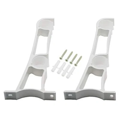 Imagen de Soportes para barra de cortina doble 22 cm longitud con tornillos montaje