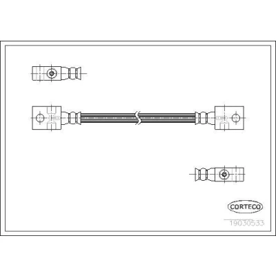 Imagen de CORTECO 19030533 Latiguillos de Freno Eje delantero 413 NISSAN: Patrol 3/2 SUV, Hardtop, 3/1 SUV