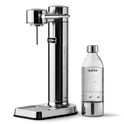 Imagen de Aarke Carbonator 3, Máquina para hacer Agua con Gas en Acero Inoxidable, incluye Botella 800ml, Acabado