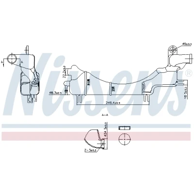 Imagen de NISSENS 996334 Depósito de Agua 0,4 HONDA: CIVIC 7 Hatchback, Coupe
