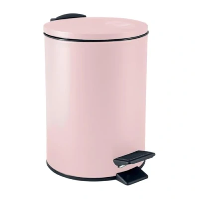 Imagen de Spirella Papelera Adelar 3 litros (Acero Inoxidable, con Descenso automático y Cubo Interior, Cierre Suave), en Rosa Palo Mate