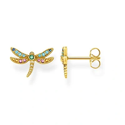 Imagen de THOMAS SABO Pendientes Libélula Plata Chapada en Oro H2051 315 7, Amarillo