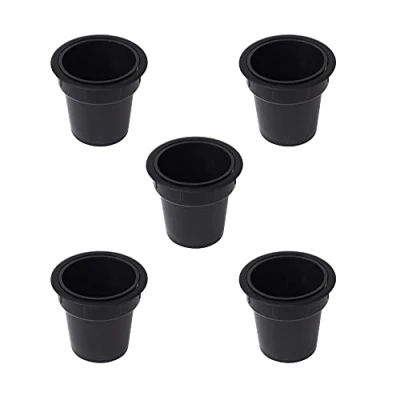 Imagen de EMUCA Accesorio portaobjetos para encastrar en mesas o cajones, Plástico, Negro, 5 un