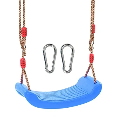 Imagen de Newaner Asiento de Columpio Plástico, para Niños, Infantil Jardín, Ajustable en Altura (Azul)