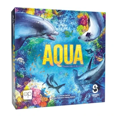 Imagen de Sidekick Games Aqua: Biodiversity in The Oceans Juego de Mesa Emocionante Estrategia para Adultos y familias colocación baldosas temáticas Edad 8+ 1 4 Jugadores