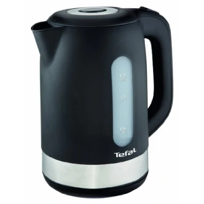 Imagen de Tefal Negro Snow KO3308 Tetera Elã‰Ctrica 1,7 L 2400 W, 1.7 litros, 44 Decibeles, Acero Inoxidable