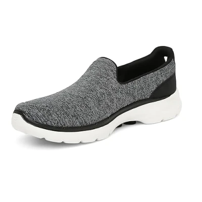 Imagen de Skechers GO WALK 6 GRAND HORIZON, Zapatillas para Mujer, Black Textile/White Trim, 39 EU