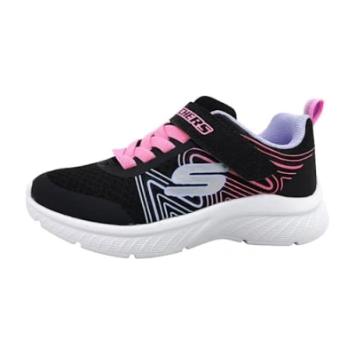 Imagen de Skechers Microspec Plus Swirl Sweet, Zapatos deportivos Niñas, Negro Synthetic/Multi Trim, 36 EU