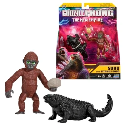 Imagen de MonsterVerse Figura de Suko y Titanus Doug la película Godzilla Kong para coleccionar, Mide 8 centímetros Altura, coleccionables, niños niñas Desde 4 años (MN303700)
