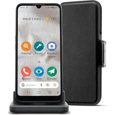 Imagen de Doro 8100 Plus 4G Smartphone Android Seniores Teléfono Móvil para Mayores Fácil Resistente al Agua Triple Cámara 13MP Pantalla 6.1&quot; Botón SOS GPS 2GB +32GB Base Carga Funda