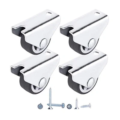 Imagen de (Paquete de 4 piezas) Ruedas giratorias fijas goma 30 mm resistentes no para carrito mesa muebles (4)