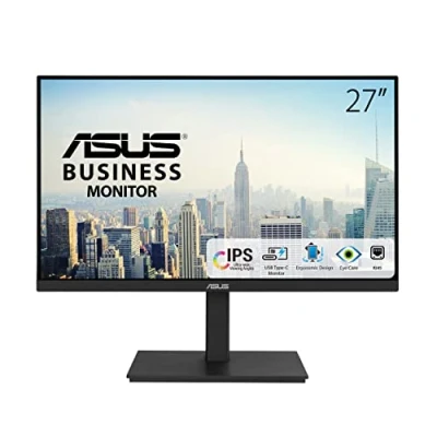 Imagen de Asus VA27ECPSN Monitor Docking USB de 27 Pulgadas, Full HD, IPS, Sin Marco, C, RJ45, 75 Hz, Adaptive Sync, Altavoces Estéreo, Baja Luz Azul, Parpadeos, Diseño Ergonómico, Montaje en Pared