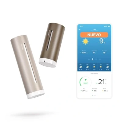 Imagen de Netatmo Estación Meteorológica ORIGINAL 2ª gen Interior y Exterior Temperatura, Humedad, Calidad aire, UV, Pólenes, Previsiones Compatible Apple, Alexa, Google Arena NWS S EC