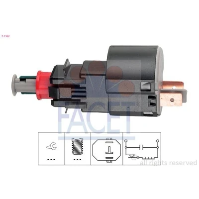 Imagen de FACET 7.1162 Interruptor luces freno mecánico Made in Italy OE Equivalent