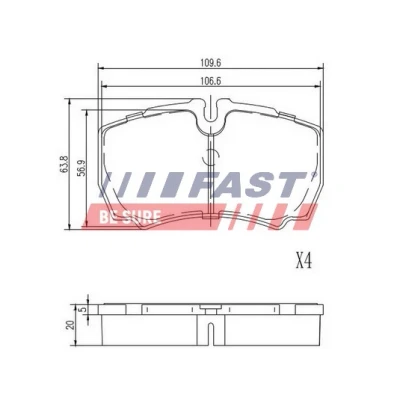 Imagen de FAST FT29092HD Juego de pastillas freno Eje trasero preparado para indicador desgaste IVECO: DAILY 3 Kasten/Kombi, 6 Pritsche/Fahrgestell