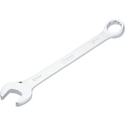 Imagen de ViGOR Llave combinada V7740 27, SW 27 mm, versión larga, desviación de 15 grados, perfil hexagonal exterior y doble, cromada pulida