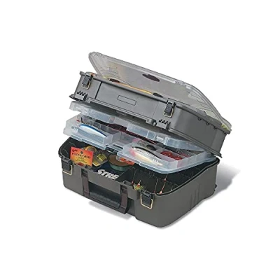 Imagen de PLANO Guide Series satchel, Double Sided Tackle Box, caja almacenamiento equipos pesca, aparejos compacta, óptima para almacenar Señuelos, Hardbaits, Softbaits otros pesca