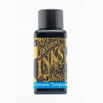 Imagen de DIAMINE Botella de tinta clásica para pluma estilográfica, 30 ml, color Havasu Turquoise