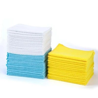 Imagen de Amazon Basics Paño de limpieza microfibra, 30.5 x 40.5 cm, 48 unidades, Multicolor