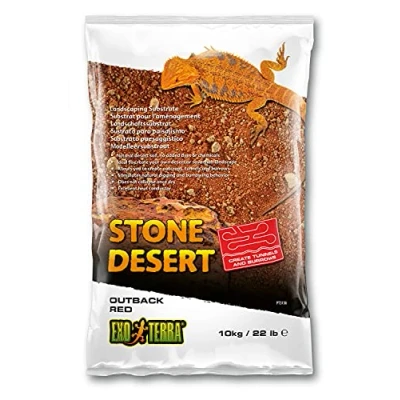 Imagen de Exo Terra PT3136 Outback Red Stone Desert Sustrato para terrarios (10 kg), Color Rojo