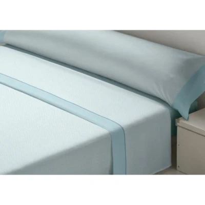 Imagen de D&#039;Or Juego de Sábanas Jazmin Azul Cama 150 Franela