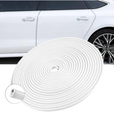 Imagen de HLTTXS 10M Protector de Borde Puerta Coche para Toyota RAV4, Protectores Goma en Forma U, Burlete Coche,B/White