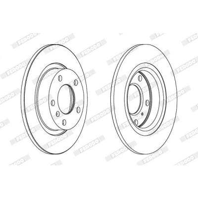Imagen de FERODO PREMIER DDF1651C Disco de freno 264 10 5 110 macizo revestido con tornillos OPEL: Corsa D Hatchback, E Adam