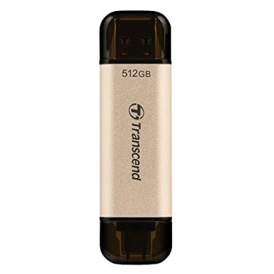 Imagen de Transcend USB JetFalsh 930 512GB Memoria Flash 3.2 Gen 1, Conector Dual, Tipo C y A, Lectura hasta 420 MB/s