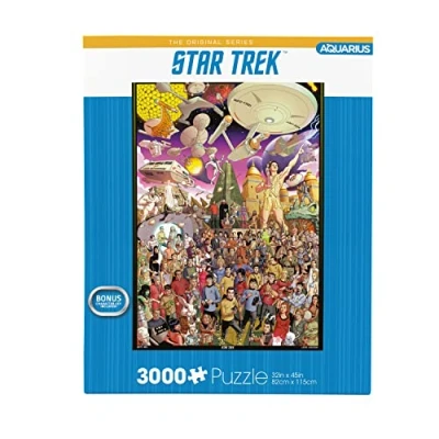 Imagen de AQUARIUS Star Trek Puzle (3000 Piezas Rompecabezas Puzle) con Licencia Oficial Mercancía &amp; Collectibles Reflejos Libre Precisión para Prácticamente Sin Polvo 32 x 45 Inches