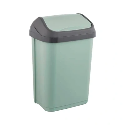 Imagen de keeeper Cubo de basura con Tapa Basculante, 10 l Verde nórdico, gama Swantje