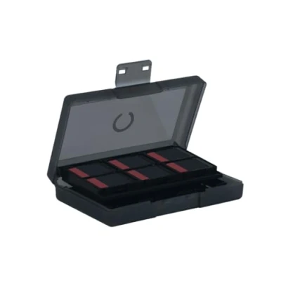 Imagen de Konix Caja protectora y de transporte para cartuchos juegos Nintendo Switch 2 Antigolpes Antirrayaduras 24 compartimentos Negro