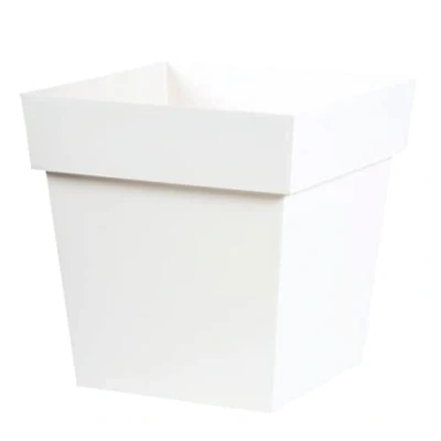 Imagen de EDA TOSCANE Maceta cuadrada de 39 cm, volumen 38 L, x color blanco
