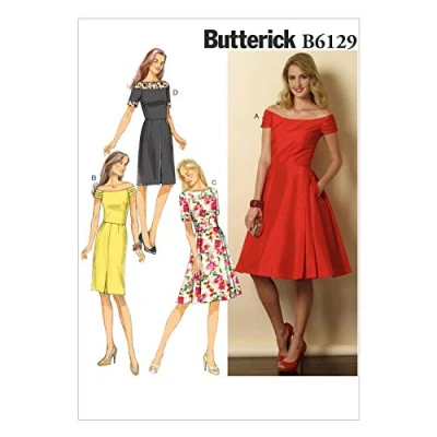 Imagen de Vogue Patterns 6129 A5 Patrones de Costura para Vestido Mujer (Tallas 32 a 40)