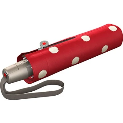 Imagen de Knirps Paraguas de bolsillo mini fibra T2 duomatic encendido y apagado automático punto Art, rojo, 95 cm,