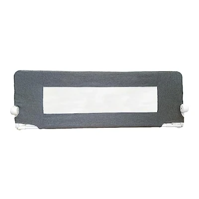 Imagen de Safetots Barandilla Extra Ancha Deluxe de Mezclilla Gris, 140cm Ancho x 50cm Alto, Protector Cama para Niños Pequeños, Barrera