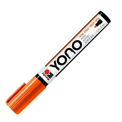 Imagen de Marabu YONO 12400103013 Rotulador acrílico versátil con punta redonda japonesa de 1,5 a 3 mm, base agua, resistente la luz y al para casi todas las superficies