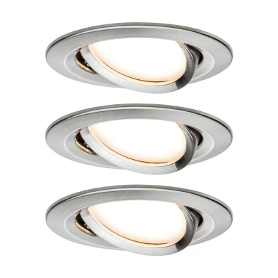 Imagen de Paulmann 3 Slim Coin giratorio, atenuable, hierro