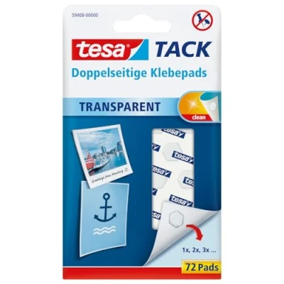 Imagen de Pack de 72 puntos adhesivos tesa TACK, transparentes