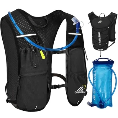 Imagen de ONETOALL Mochila de Hidratación 2L para Bicicleta, Mochilas Ciclismo, Agua Ultraligera&amp;Deportiva, MTB, Camping y Montañismo al Aire Libre
