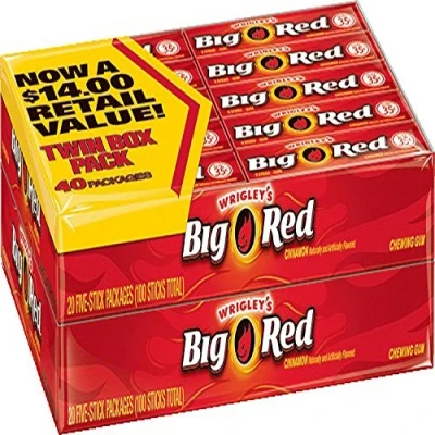 Imagen de Wrigley&#039;s 5 Stick Big Red Gum 40 Packs