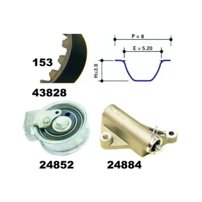 Imagen de MAPCO 23908 Kit de correa distribución 153 AUDI: A4 B5 Berlina, Avant