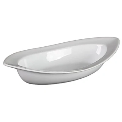 Imagen de Holst Porzellan Bat 043 Cuenco 43 cm, Forma de Barca Bateau Bandera, Color Blanco, x 24.5 8.5 cm