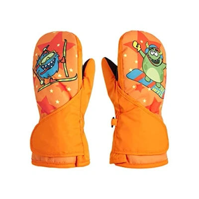 Imagen de Ziener LEMMI Guantes de esquí Unisex para bebé, Color Naranja, 80 cm