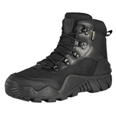 Imagen de FREE SOLDIER Botas de Caza para Hombres Medio Alto Zapatos Militares Combate Tiro con Cordones Ligeros Todo Terreno Montaña Trekking(Negro 41EU)
