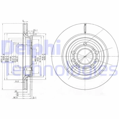 Imagen de DELPHI BG3886C Disco de freno 292 20 5 ventilado revestido sin procesar cojinete rueda, anillo sensor ABS OPEL: Vectra C Berlina, CC